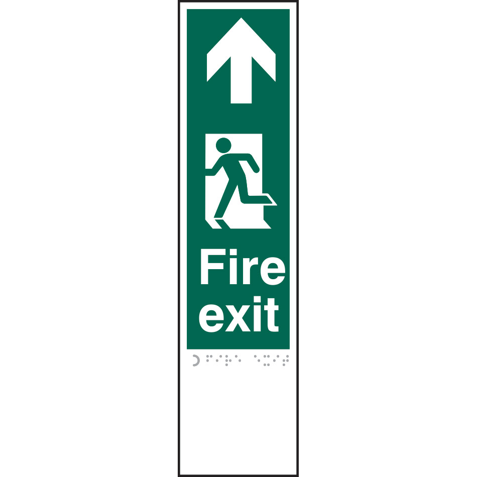 Fire exit man left arrow up - Taktyle (75 x 300mm)