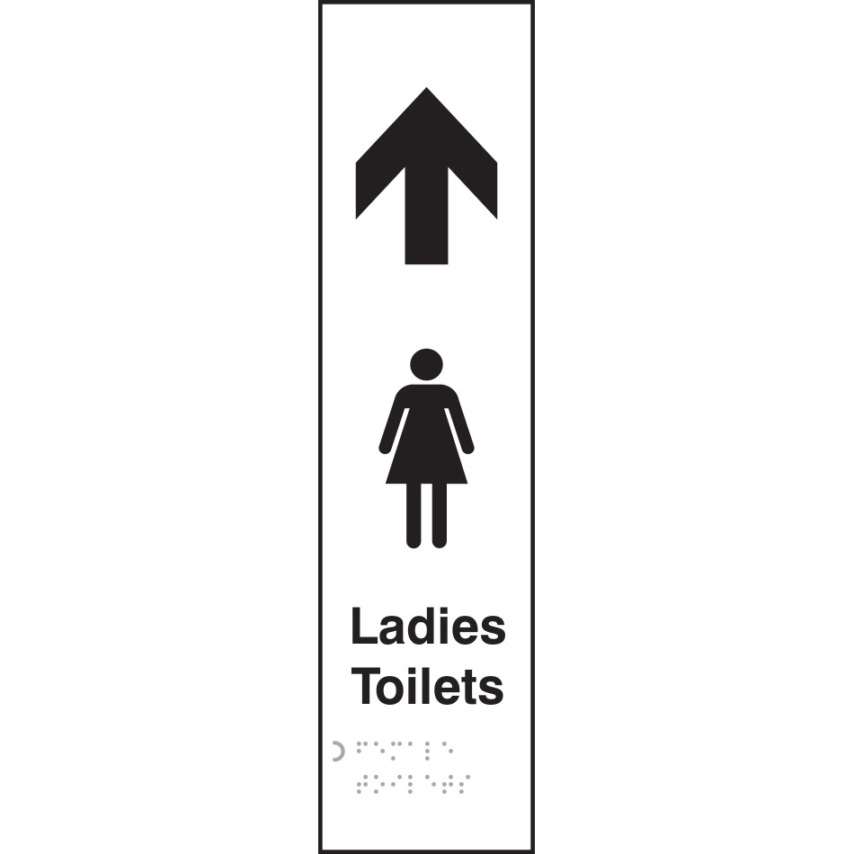 Ladies toilets arrow up - Taktyle (75 x 300mm)